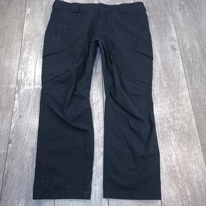 Under Armour Mens Tactical Elite Cargo Pants Size 40x30 Black Ripstop Workwear